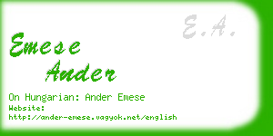 emese ander business card